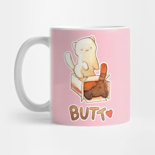 Neko Atsume Cake Box Butt with Snowball and Bandit Mug